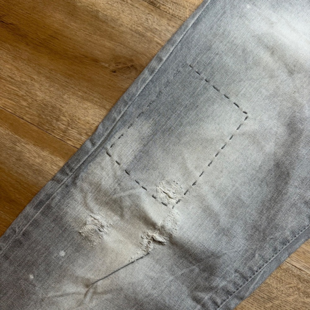 Dsquared2 Slim Jeans Mens 32x34 Grey Distressed Paint Splatter Made in Italy - Picture 8 of 16